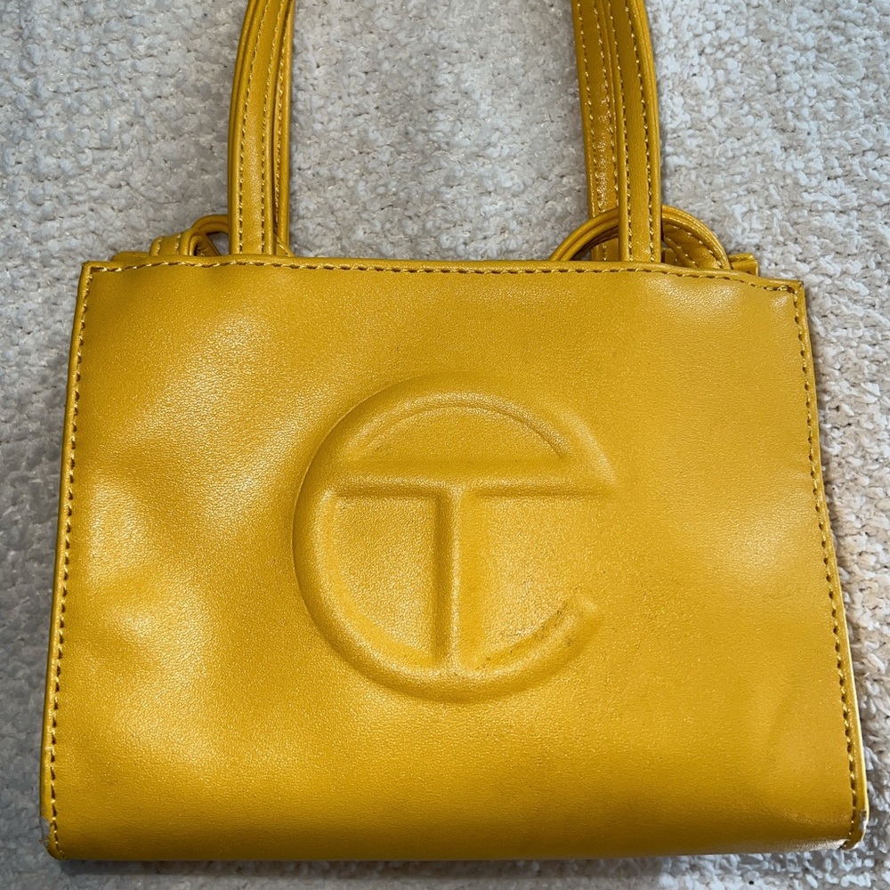 Small Yellow Telfar Shopping Bag
